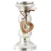 Outlet Kerzenständer Herz, Silber, 23 Cm Tischdeko|Kerzen & Kerzenständer