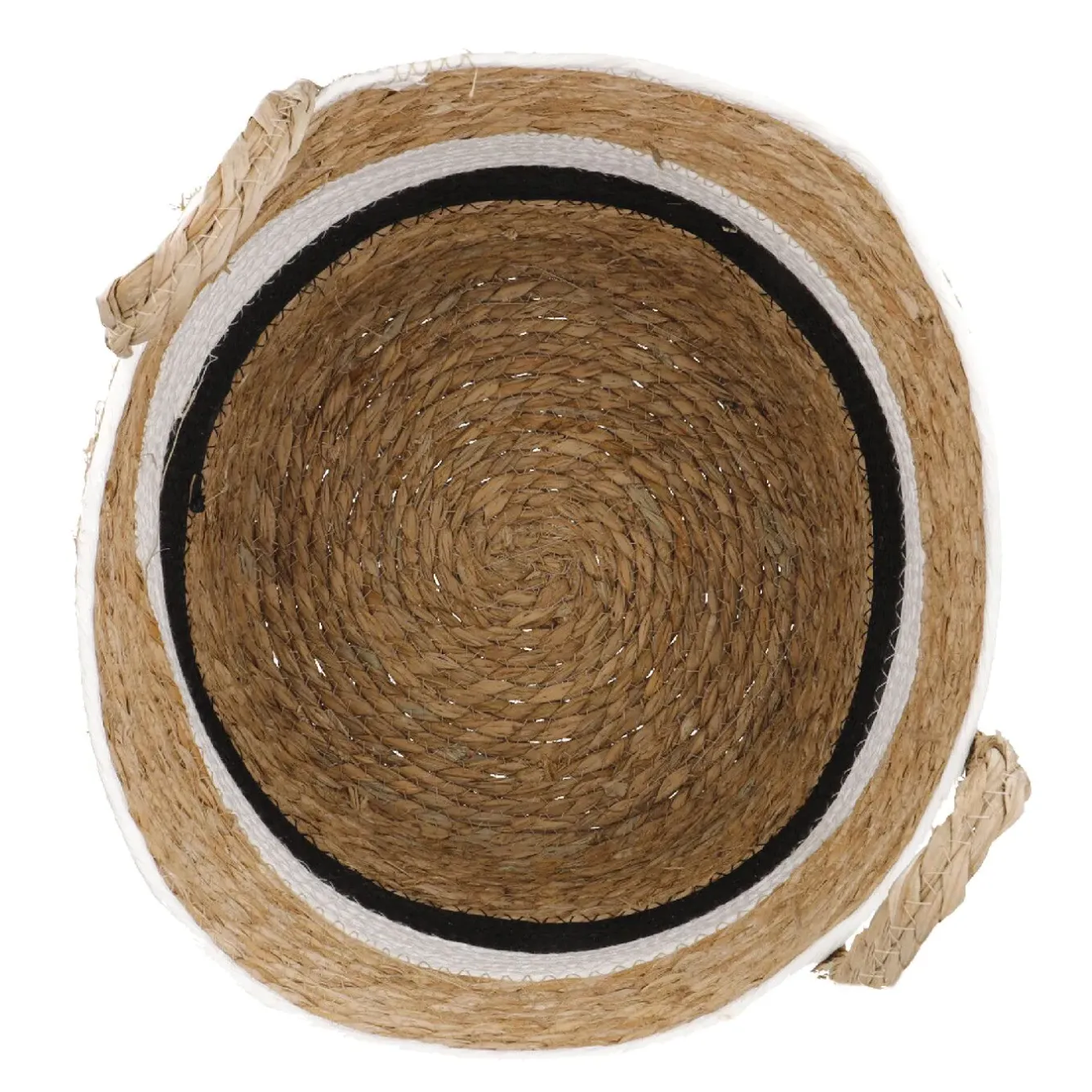 Outlet Korb Wasserhyazinthe, Schwarz/weiß/natur, 34 X 33 Cm Organisation