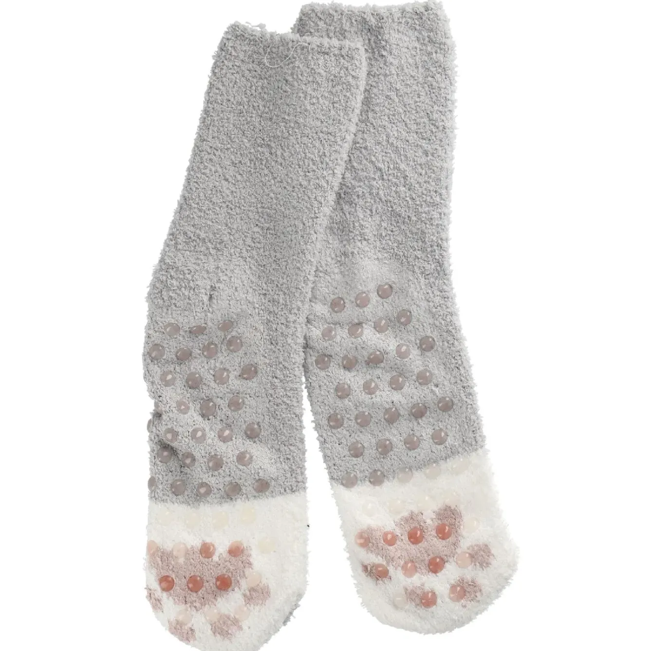 Outlet Kuschelsocken Anti-Rutsch, Uni/grau/offwhite Geschenkideen|Fashion