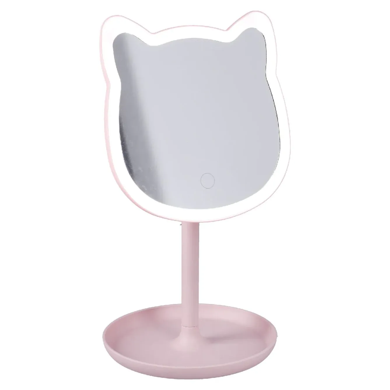 Online LED-Spiegel Form, Katze/rosa, 26 Cm Gadgets|Lichterwelt