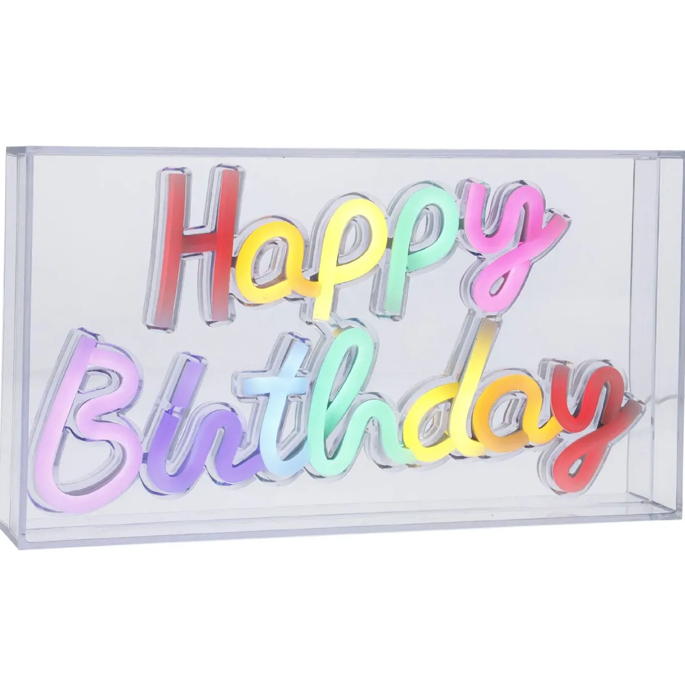 Lichtbox Neon, Happy Birthday, 23 Cm Geburtstag|Lichterwelt