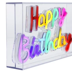 Lichtbox Neon, Happy Birthday, 23 Cm Geburtstag|Lichterwelt