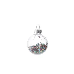 Hot Mini-Kugel Schneeball, Flitter, 4 Cm Weihnachtsbaumschmuck|Adventskränze & Zubehör