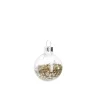 Mini-Kugel Schneeball, Flitter/gold, 4 Cm Weihnachtsbaumschmuck|Adventskränze & Zubehör
