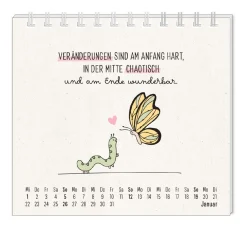 New Mini-Tischkalender 2025, Man Muss Mit Allem Rechnen Kalender & Planer|Weihnachtsgeschenke