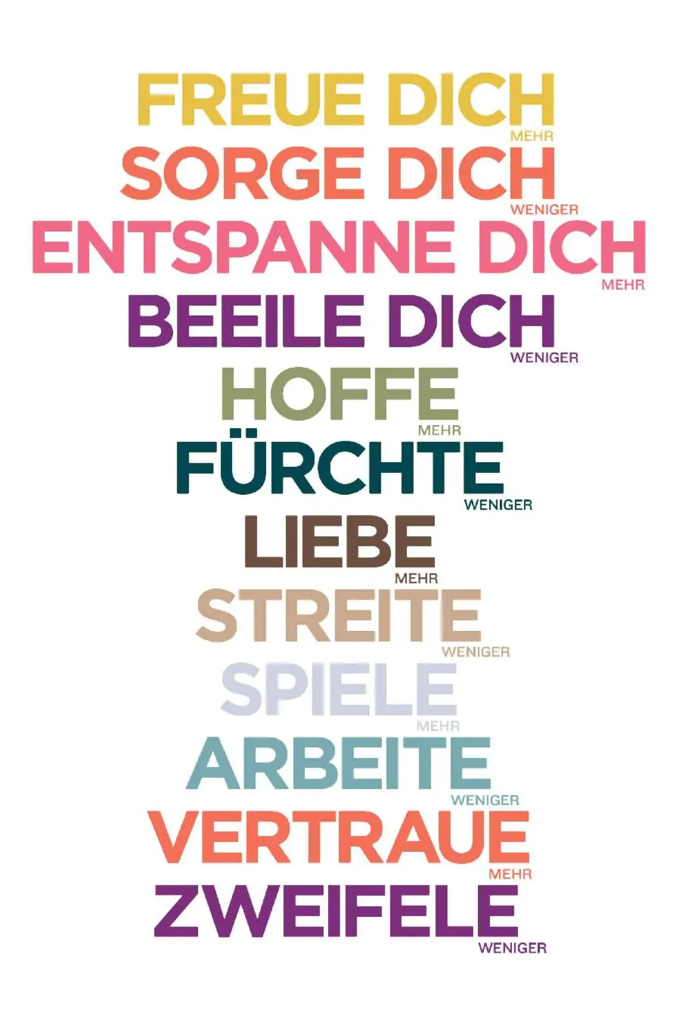 New Poster Freue Dich Mehr, Nr. 37 Poster