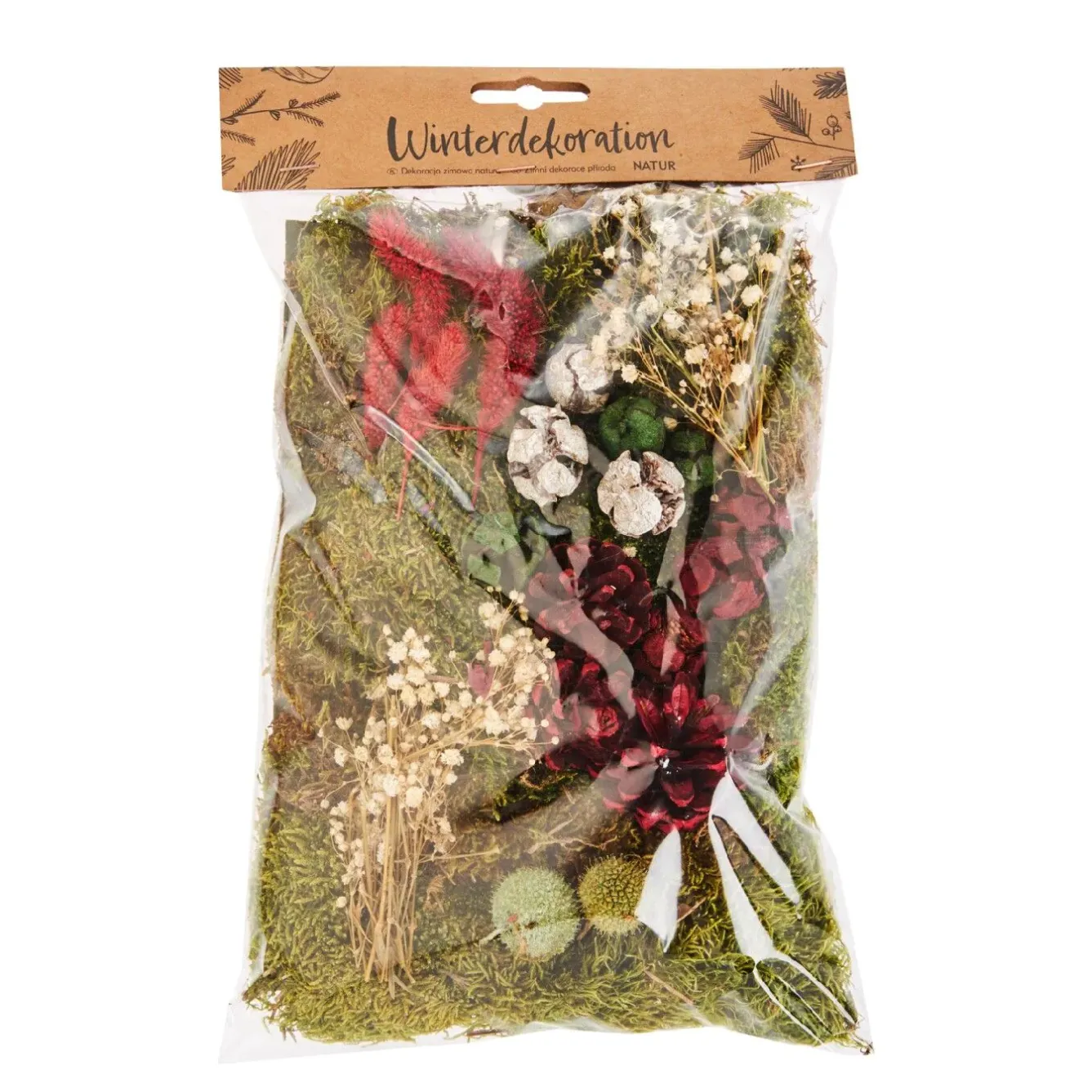 Outlet Potpourri Winterwald, Rot/natur Adventskränze & Zubehör|Weihnachtsdeko