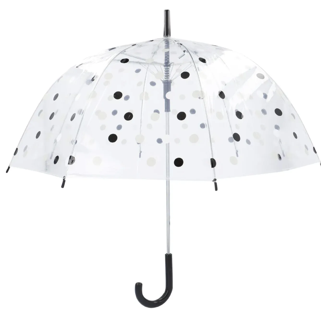 Online Regenschirm Transparent, Dots, Schwarz, 82 Cm Standesamt- Und Traudeko|Hochzeitsdeko