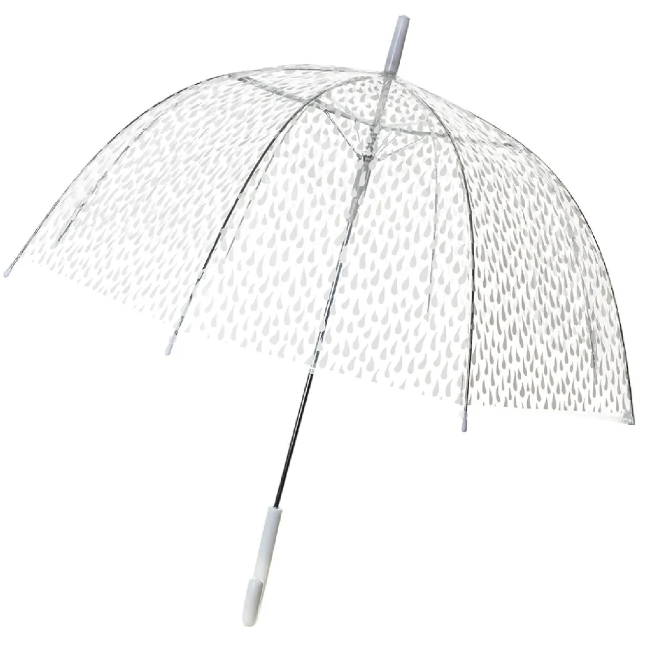 Online Regenschirm Transparent, Tropfen, Weiß, 82 Cm Reisen|Weihnachtsgeschenke