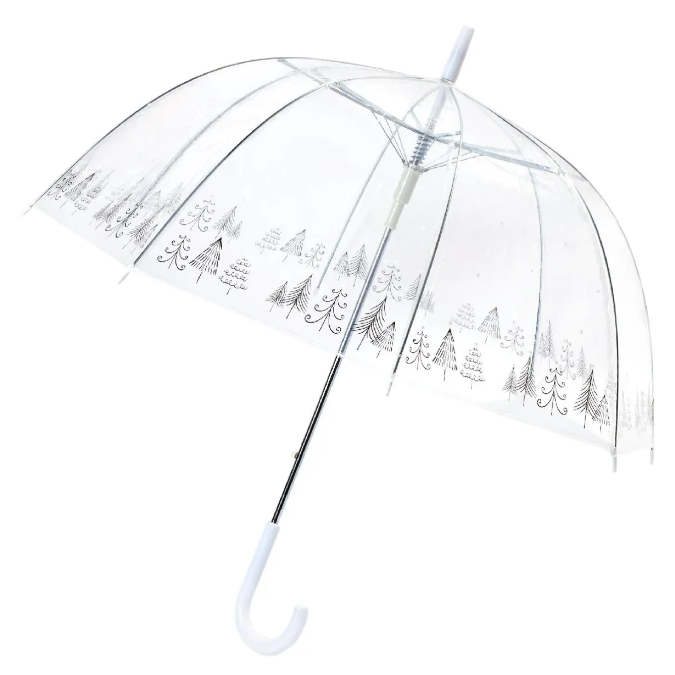 Regenschirm Transparent/Xmas, Baum, 82 Cm Standesamt- Und Traudeko|Hochzeitsdeko