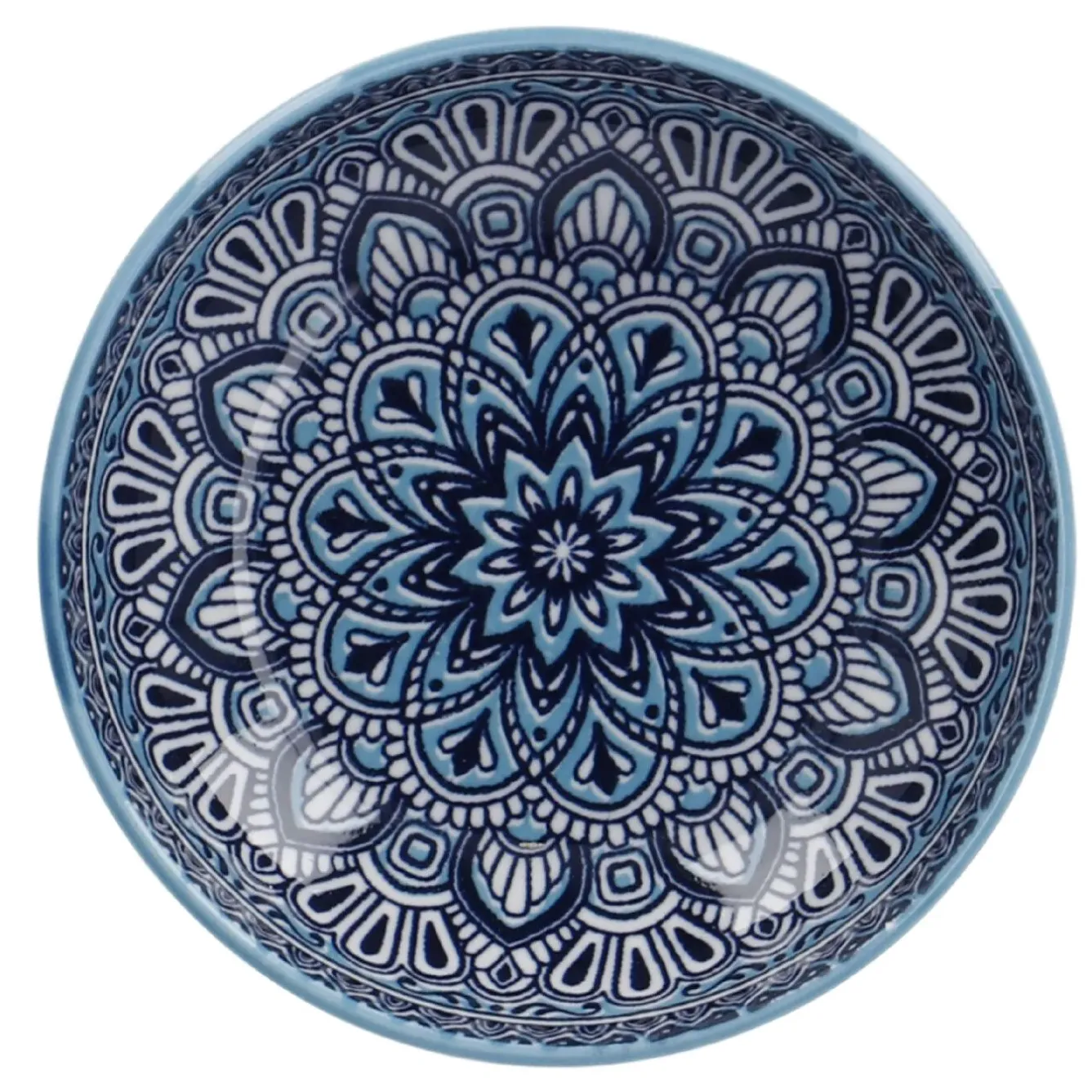 Online Schale China, Flach, Blau/hellblau, 9 Cm Küche
