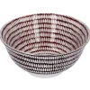 Clearance Schale China, Groß, Bordeaux/weiß, Stäbchen/Kreis Küche