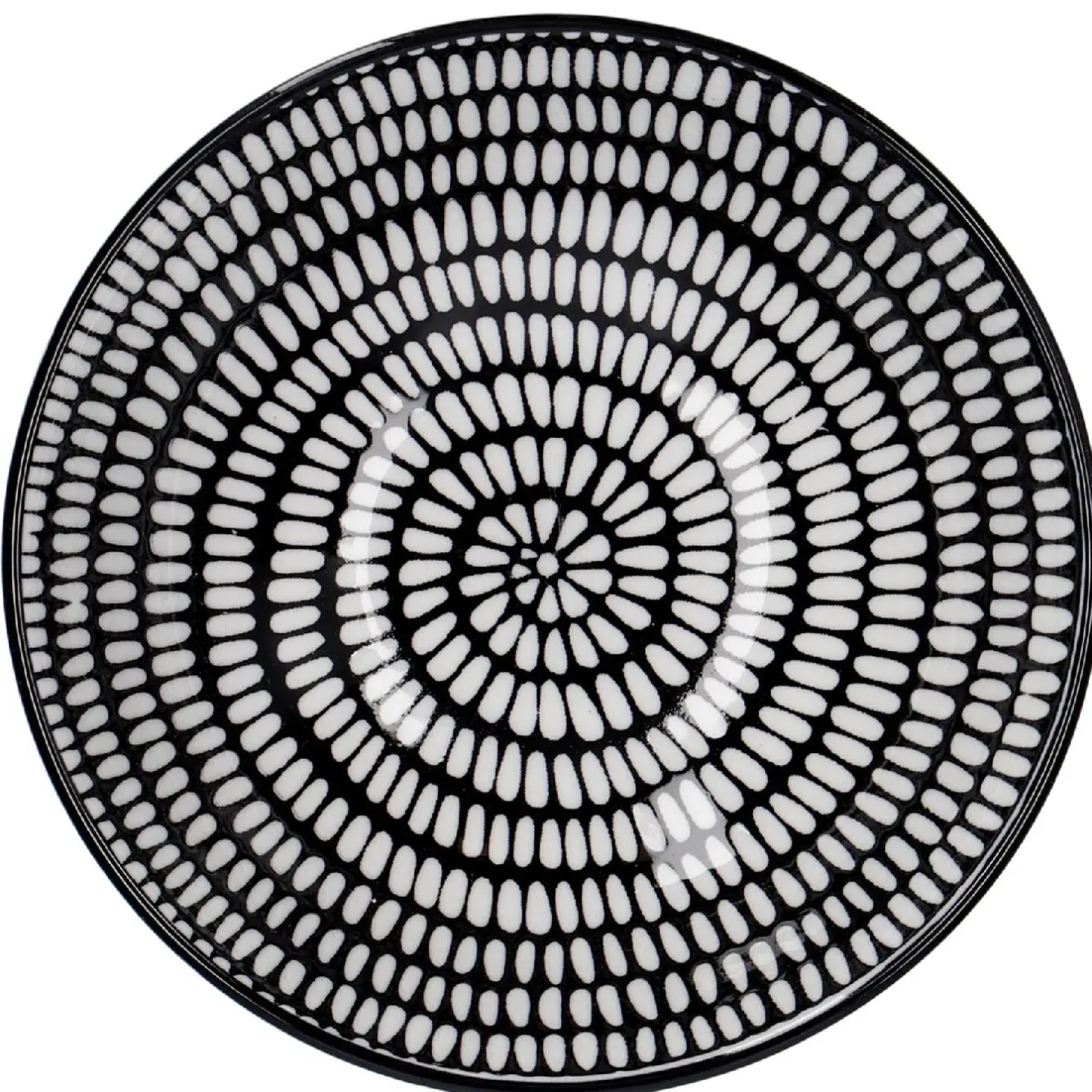 Discount Schale China, Tief, Stäbchen/Kreis, Schw/wss, 13 Cm Jga|Küche