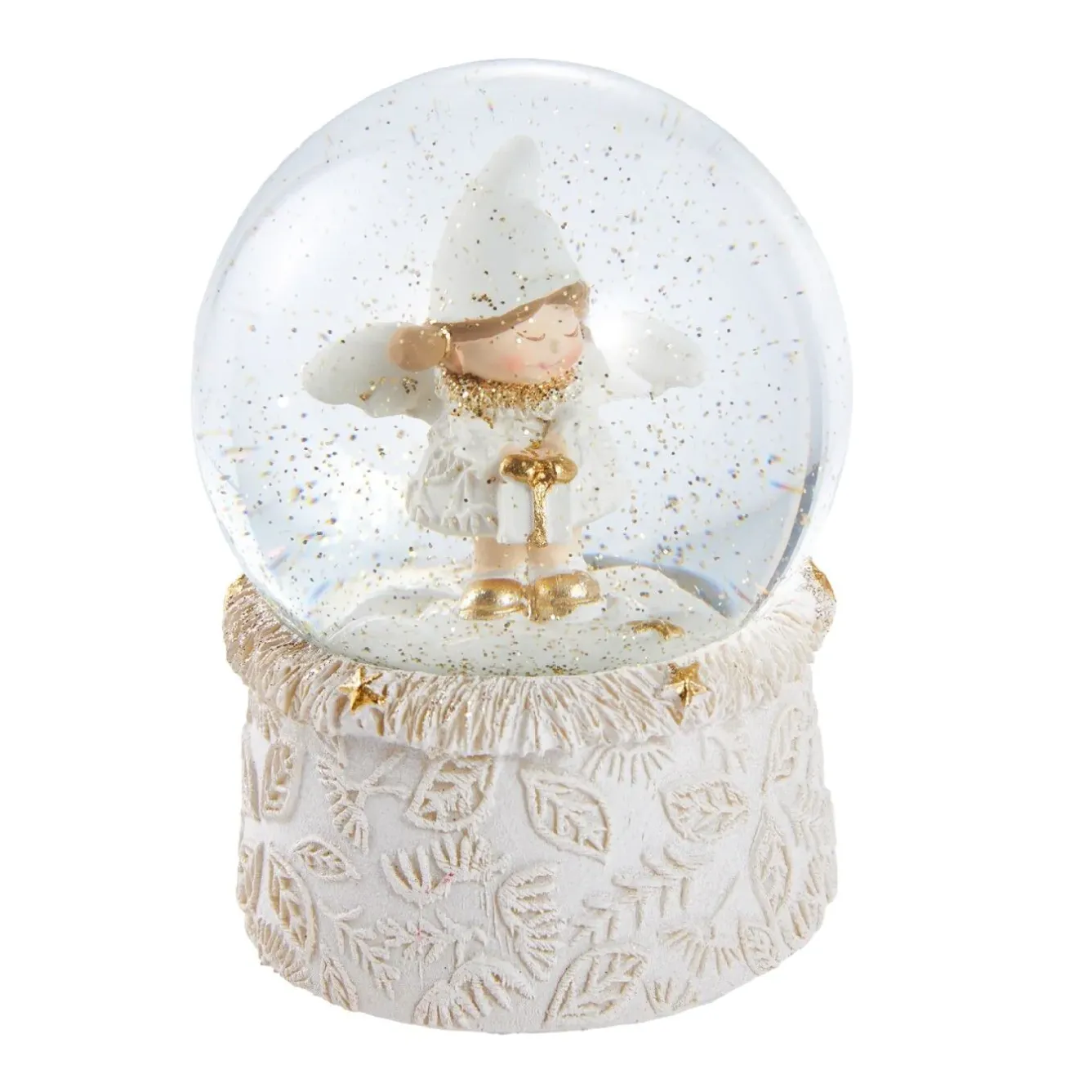 Sale Schneekugel Engel Mit Mütze, Geschenk, 6.5 X 9 Cm Figuren|Weihnachtsdeko