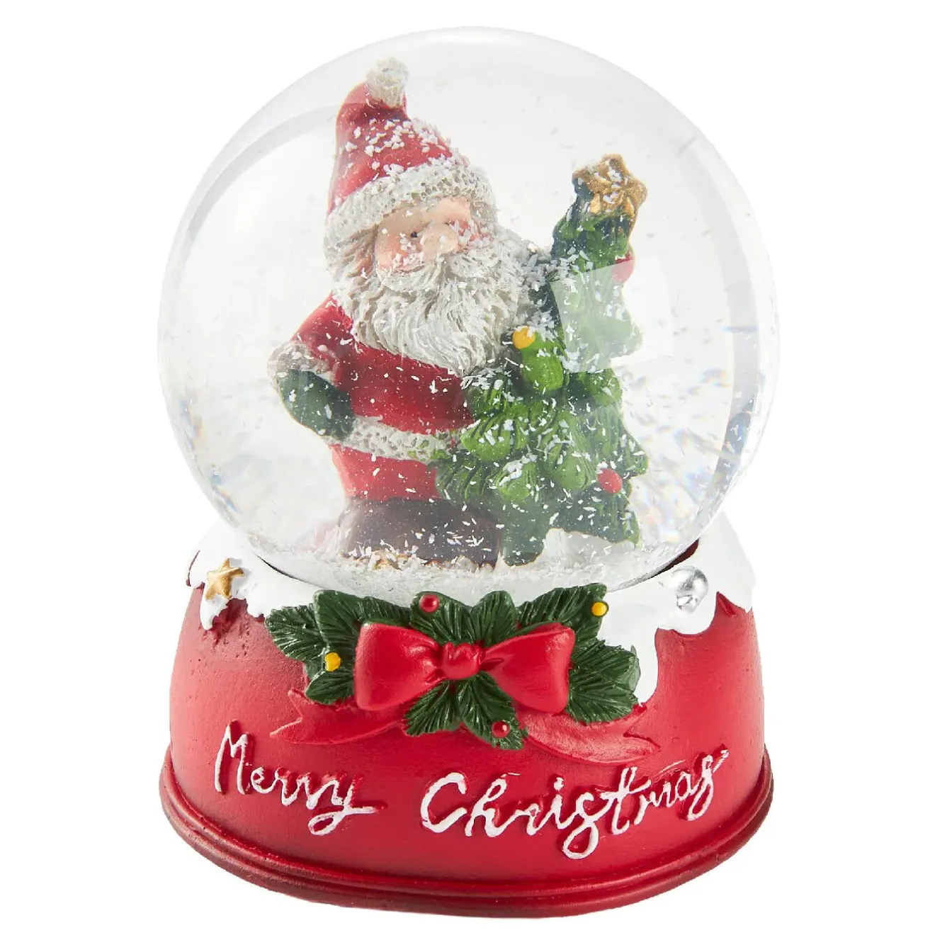 Online Schneekugel, Weihnachtsmann/Tanne, 6.5 X 8.5 Cm Deko-Objekte|Weihnachtsdeko