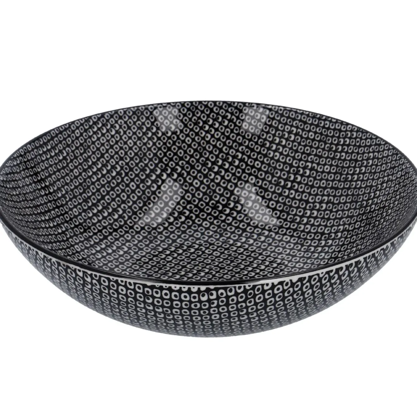 Online Schüssel China, Flach, Perlen, Schw/wss, 23 Cm Jga|Küche