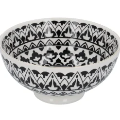 New Schüssel China, Goldrand, Schwarz/weiß, Orient Küche