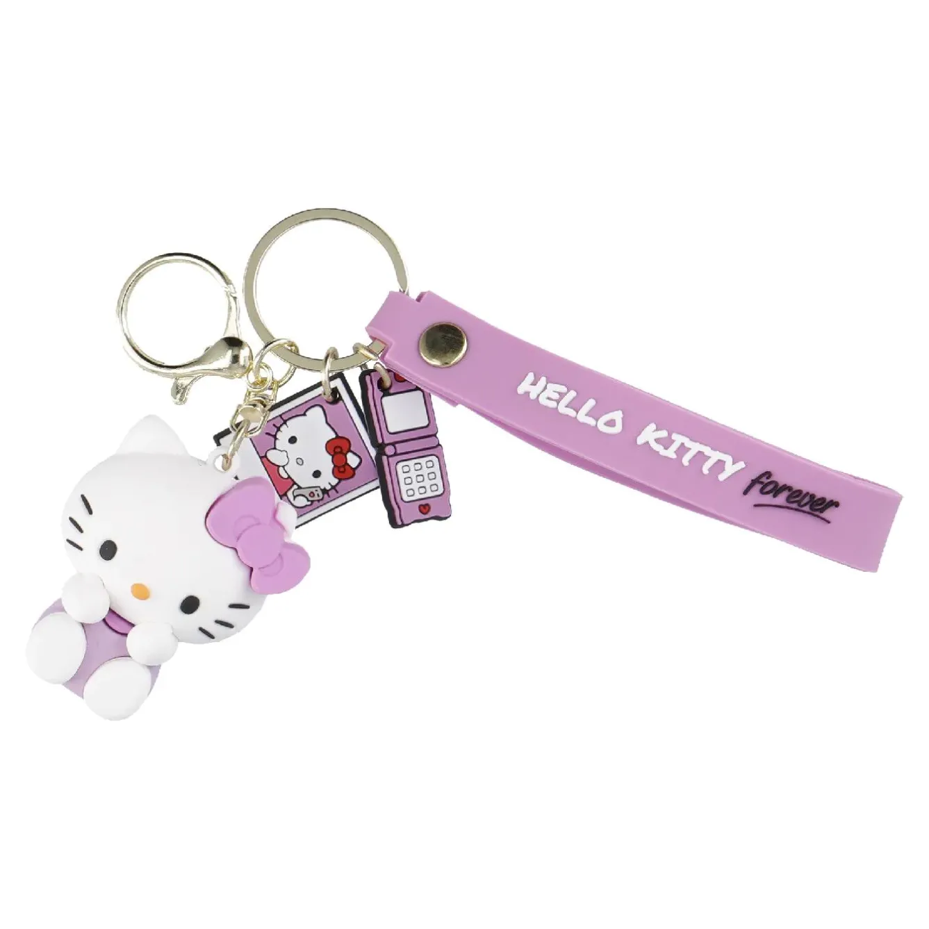 Hot Schüsselanhänger Hello Kitty, Lila Geschenkideen|Tierfreunde