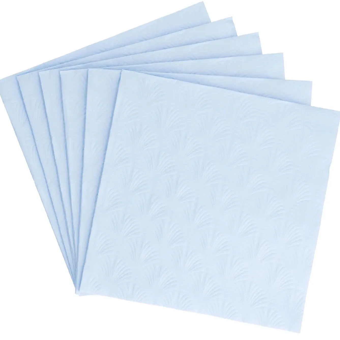 New Serviette Artdeco, Prägung, Hellblau, 16 Stück Salty- Und Candybar|Tischdeko Hochzeit
