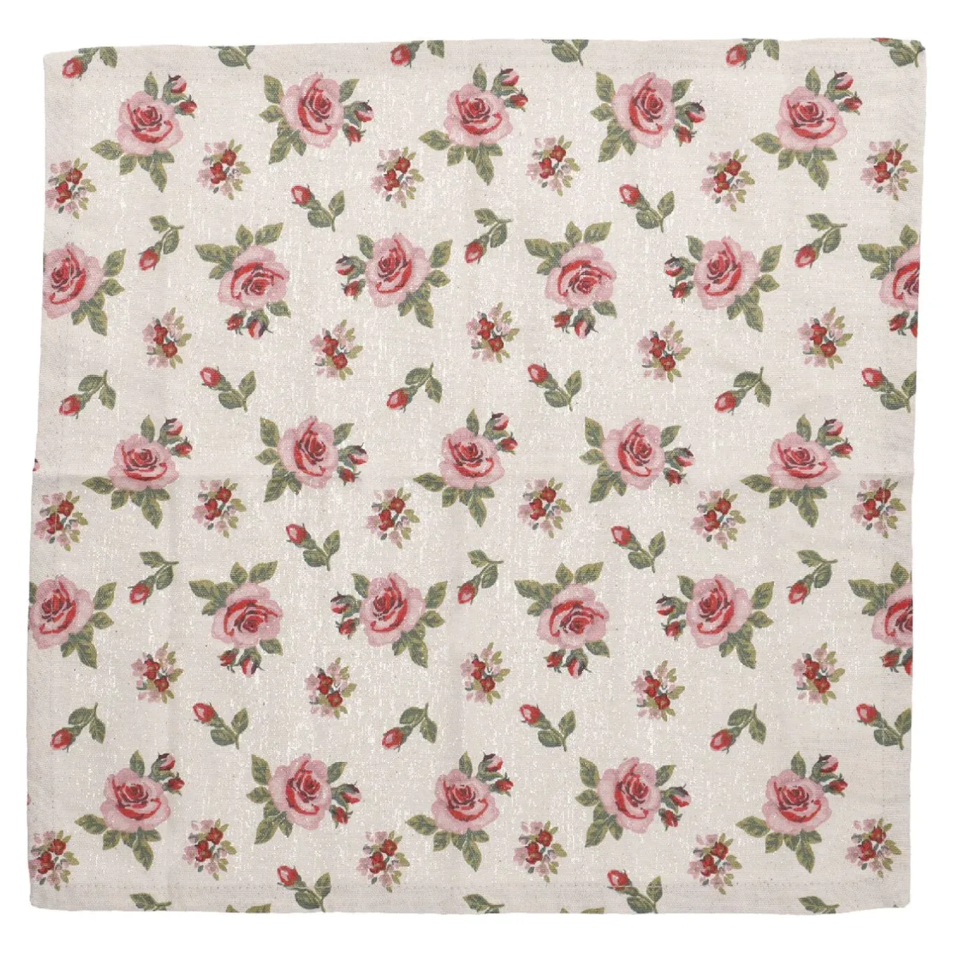 Serviette Rosen, Natur, 40 X 40 Cm Küche|Tischdeko