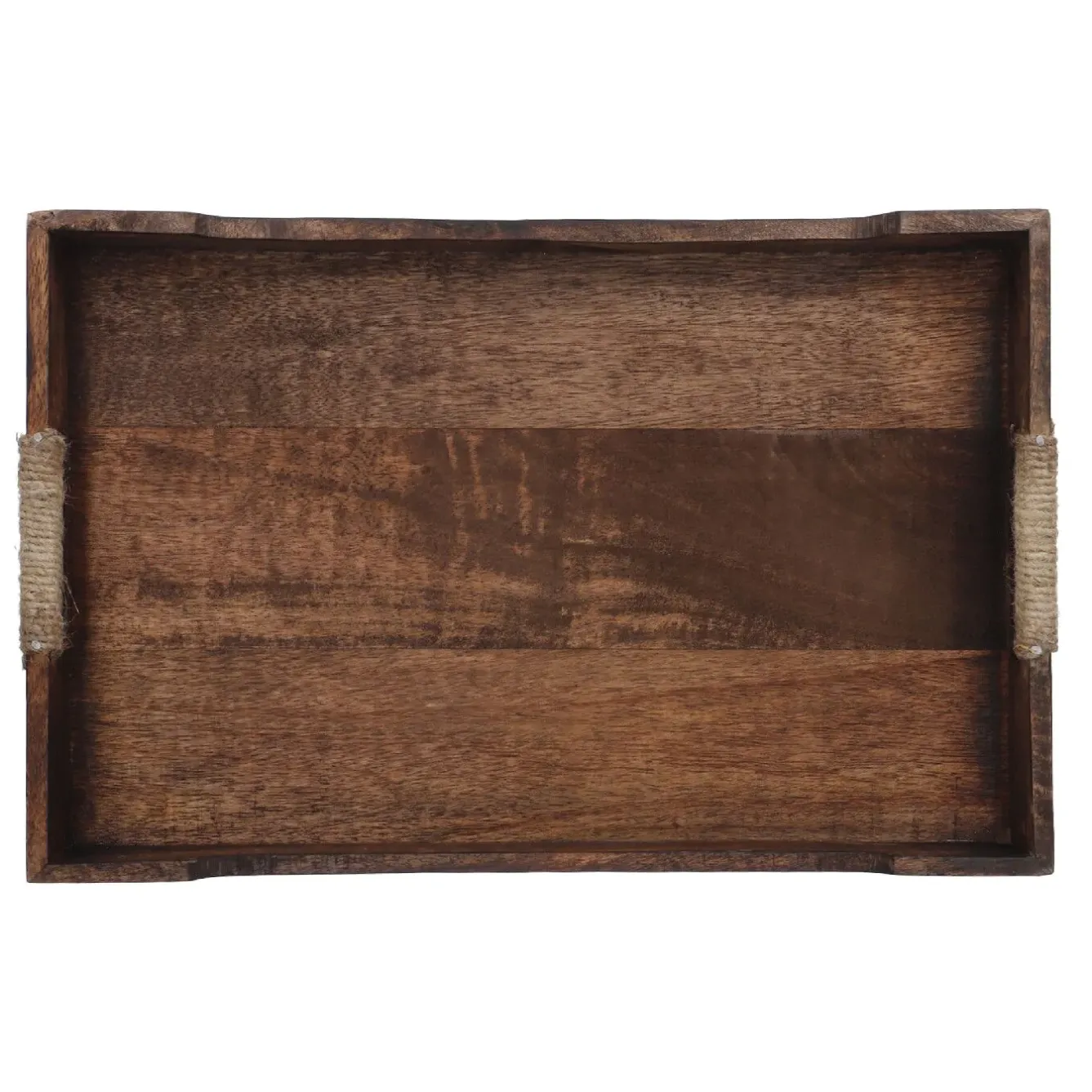 Hot Tablett Mit Seilgriff, Braun, 45.5 X 30 Cm Schalen & Tabletts