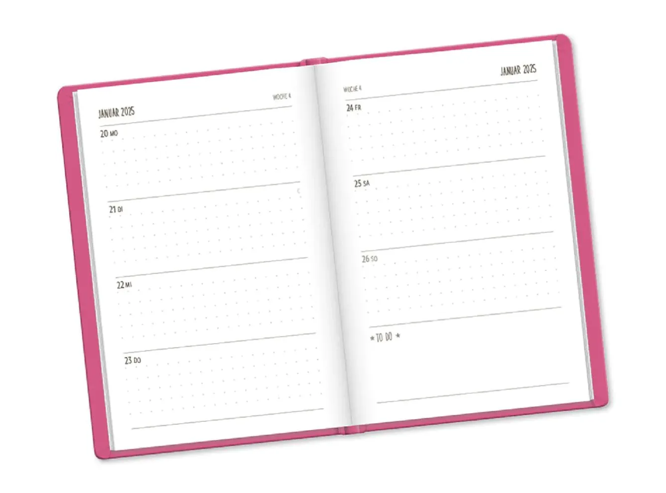 Terminplaner Lederlook, 2025, Pink Kalender & Planer|Weihnachtsgeschenke