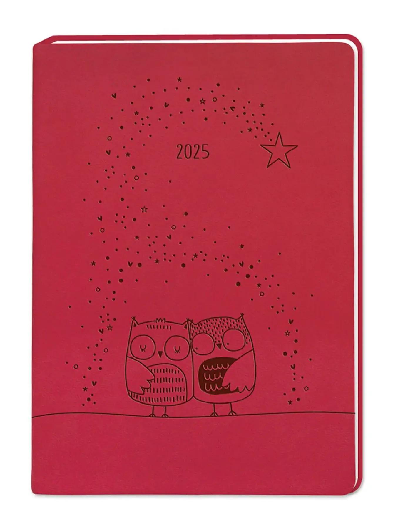 Clearance Terminplaner Lederlook, 2025, Rot Kalender & Planer|Weihnachtsgeschenke