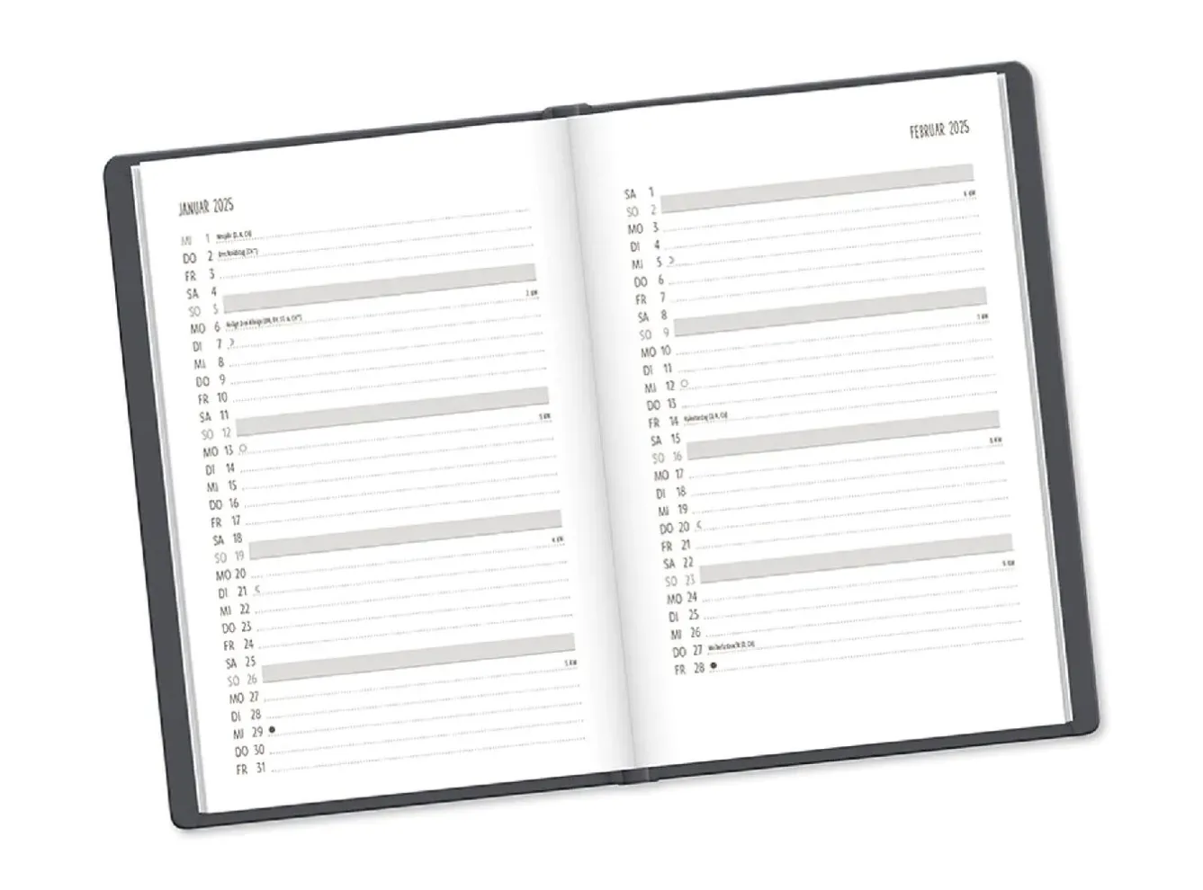 Hot Terminplaner Lederlook, 2025, Schwarz Kalender & Planer|Weihnachtsgeschenke