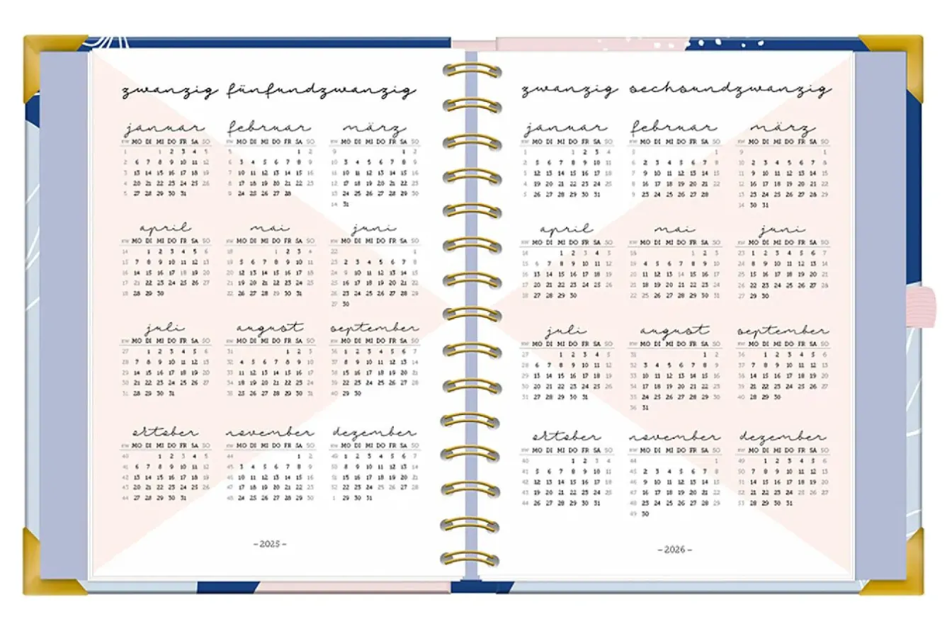 New Terminplaner Premium 2025, Blau Kalender & Planer|Weihnachtsgeschenke