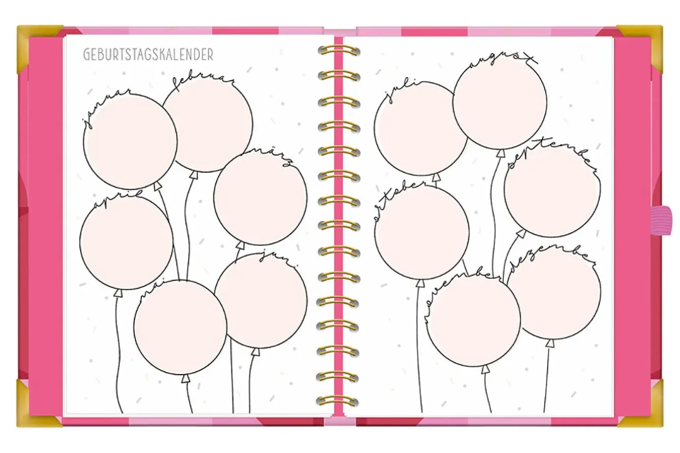 Discount Terminplaner Premium 2025, Pink Kalender & Planer|Weihnachtsgeschenke