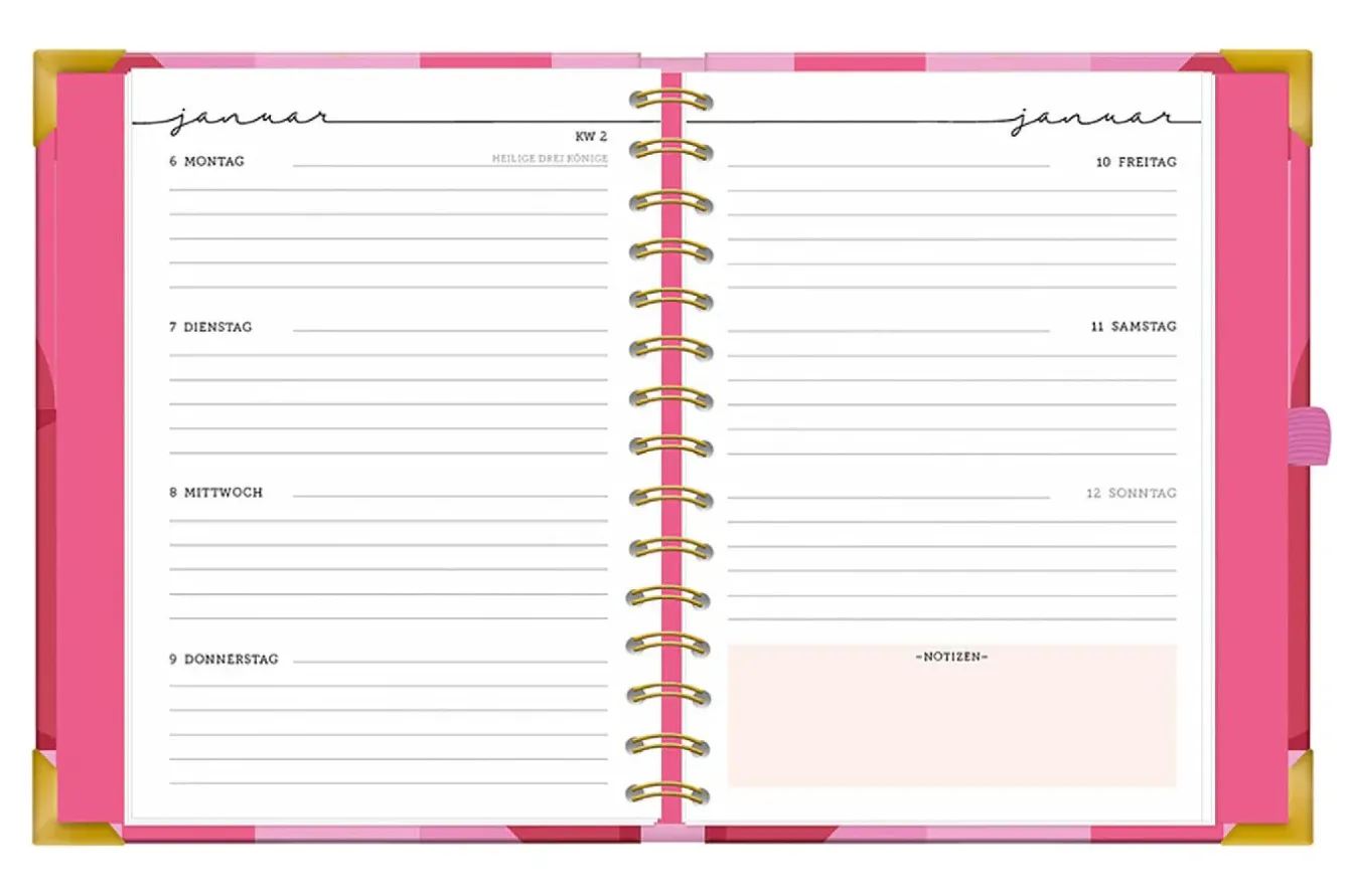 Discount Terminplaner Premium 2025, Pink Kalender & Planer|Weihnachtsgeschenke