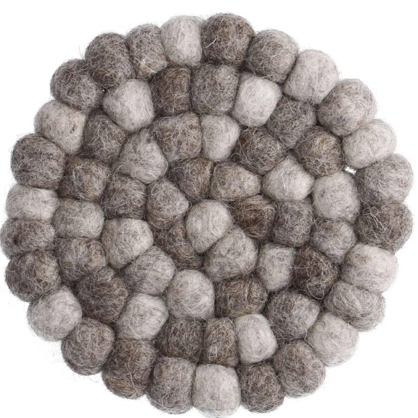 Clearance Untersetzer Filzkugeln, Taupe Mix, 10 Cm Küche|Tischdeko