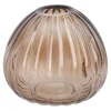 Best Vase Rillen, Dunkelbraun/bauchig, Höhe 7.5 Cm Vasen & Kunstblumen|Frühlingsdeko