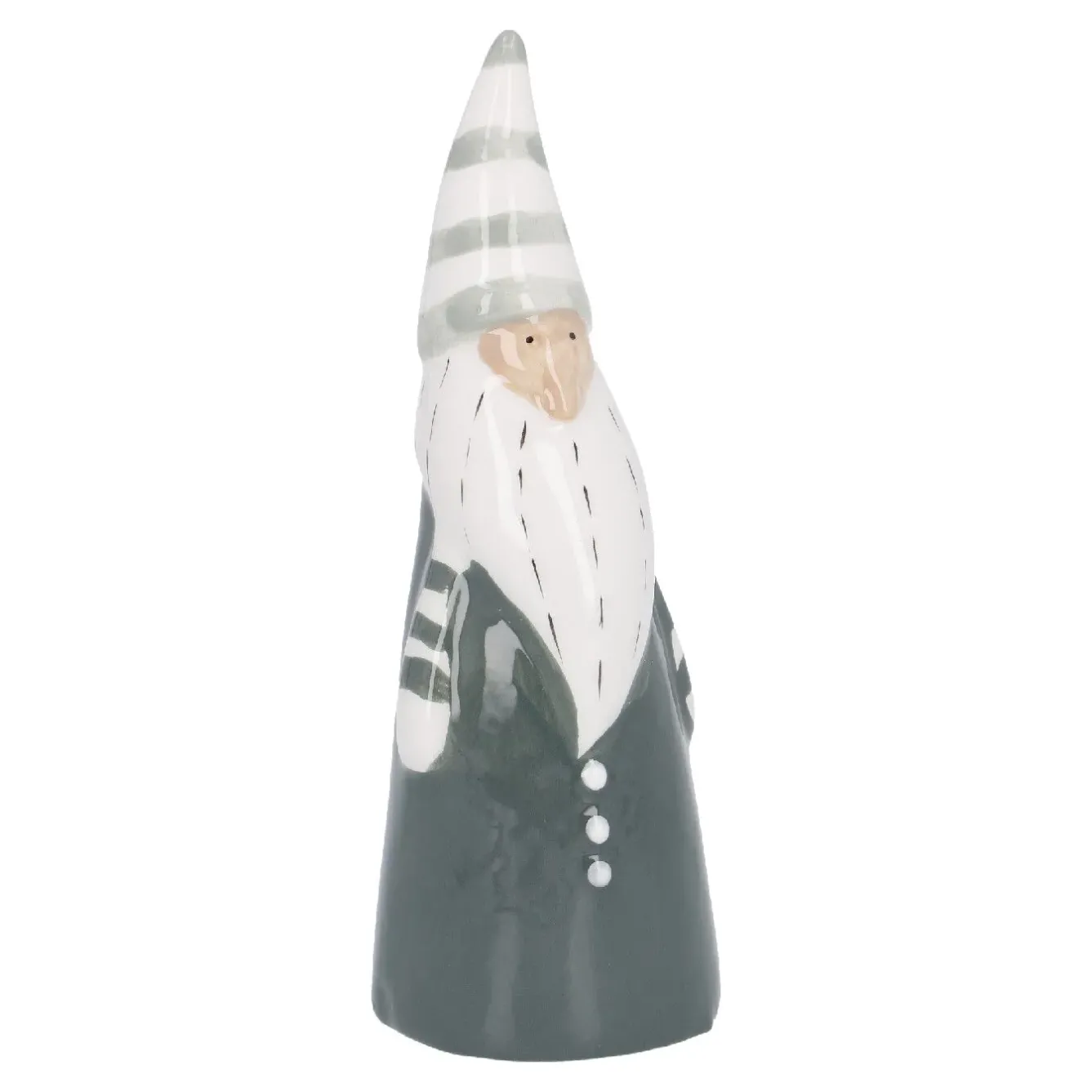 Clearance Wichtel Streifenmütze, Grün, 14 Cm Figuren|Weihnachtsdeko