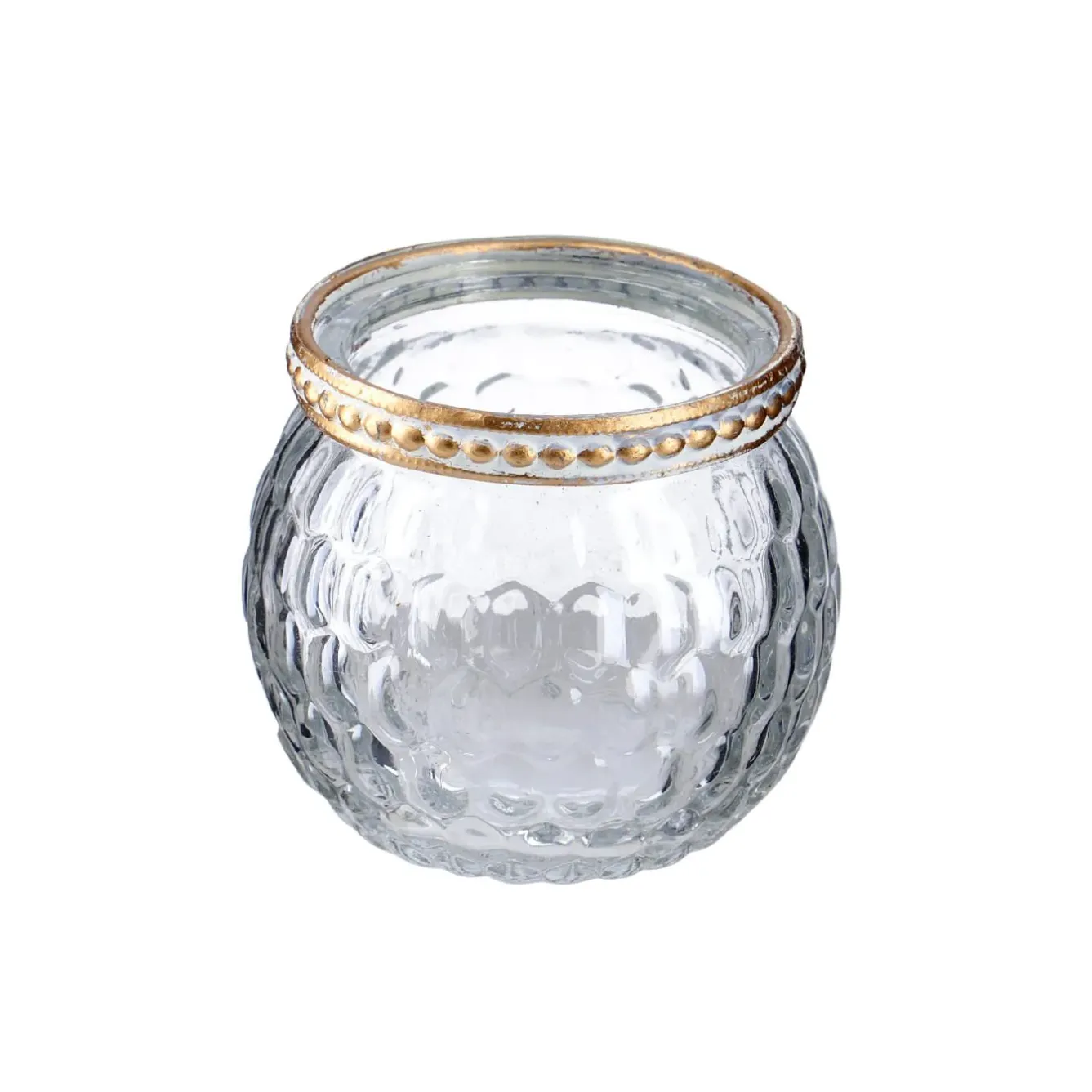 Windlicht Saira, Metallrand, Klar/Wabe, 5 Cm Standesamt- Und Traudeko|Tischdeko Hochzeit