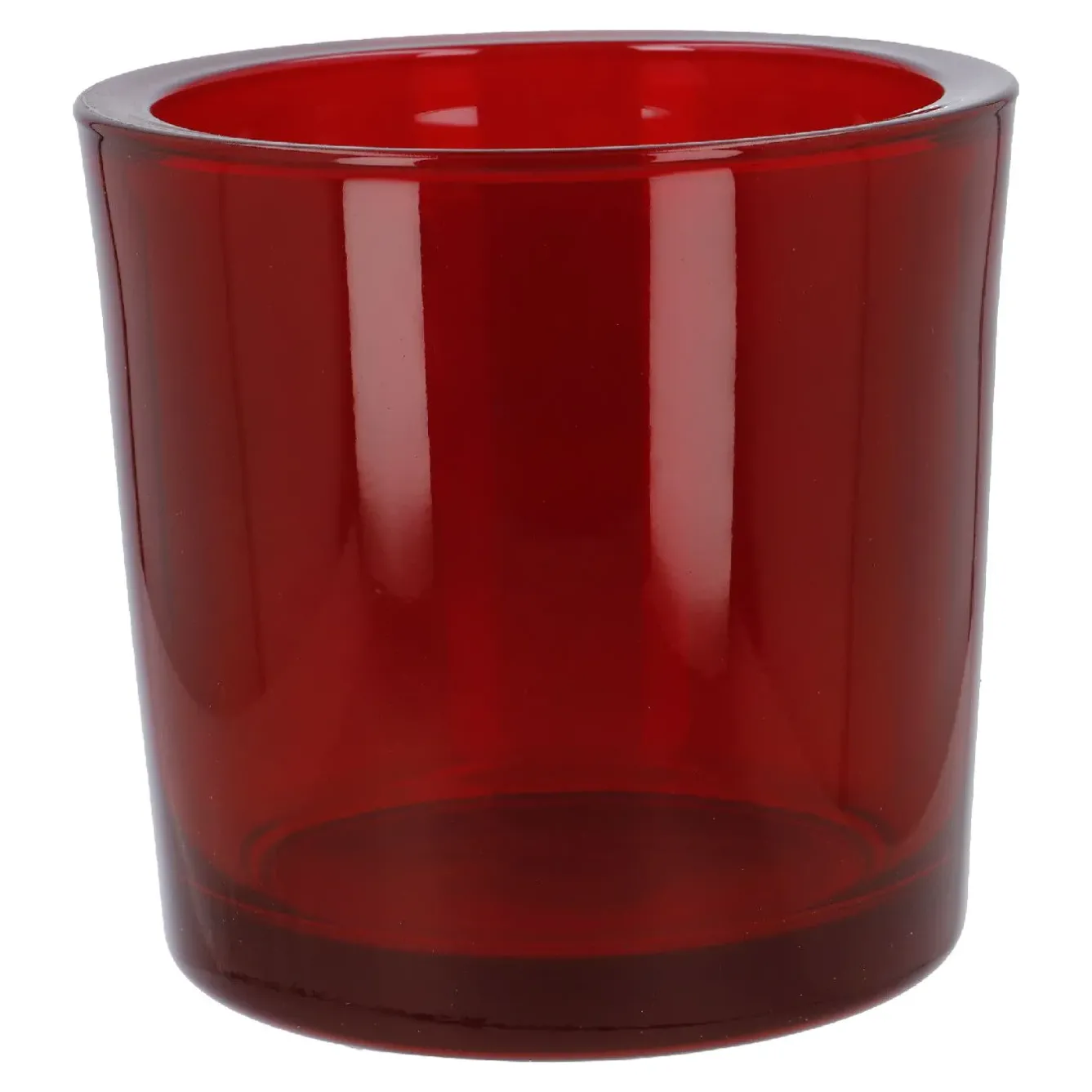 Sale Windlicht Zylinder, Dick/rot/transparent, 12.5 X 12 Cm Windlichter & Laternen|Herbstdeko