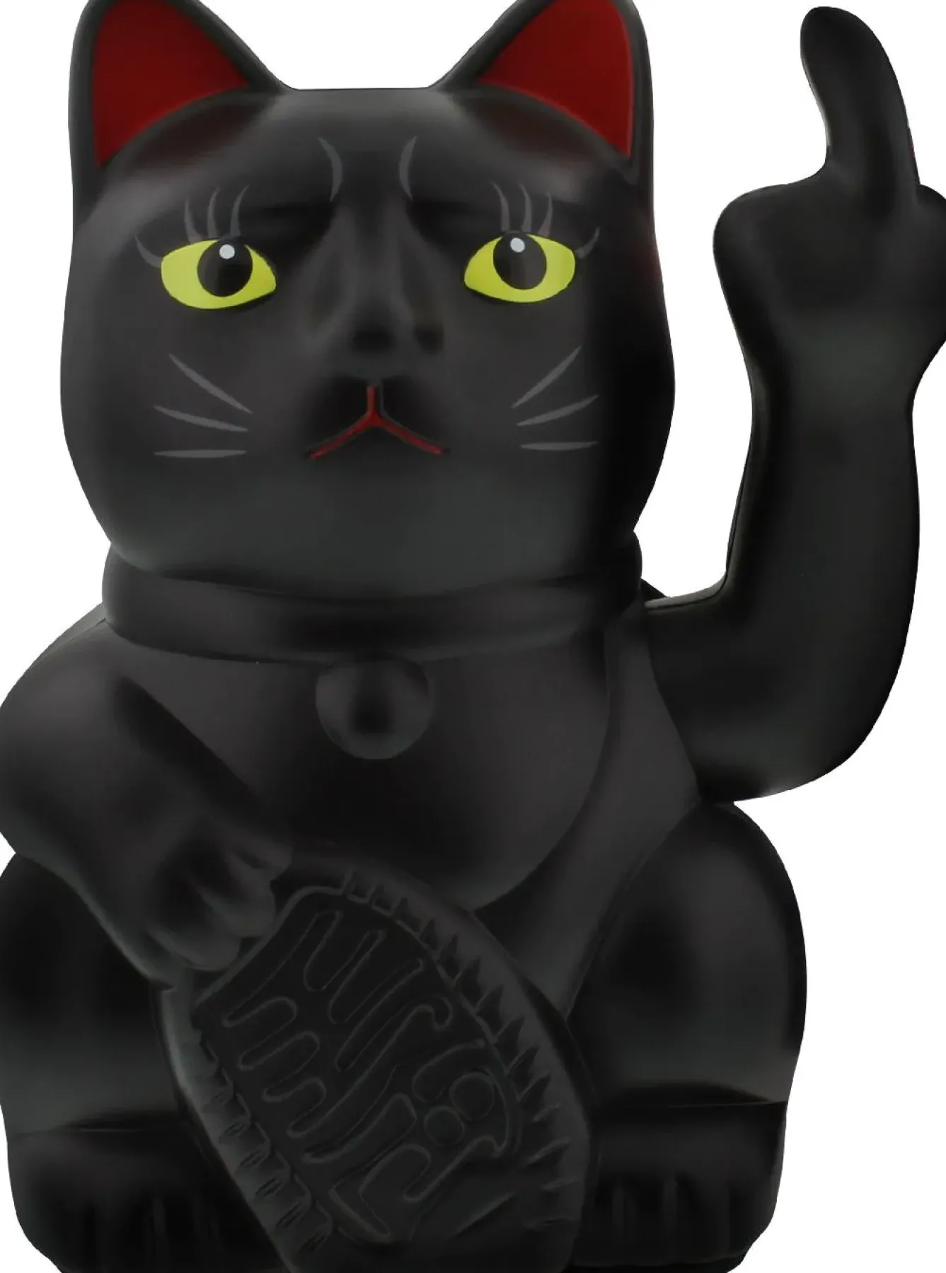 Clearance Winkekatze Stinkefinger, Schwarz, 15 Cm Geschenkideen|Tierfreunde